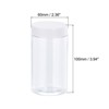 Unique Bargains Round Clear Plastic Empty Jars with White Screw Lid for Storage 4 Pcs - 2 of 4