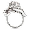 Slickblue Rhodium Brass Ring with Multi-Color CZ Stones - Unique Pave Design, Perfect for Women, Size 5-10 - 3 of 4