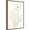 Amanti Art 16"x23" Rooted Florals IV Gold by Becky Thorns Framed Canvas Wall Art Print: Modern Botanical Lithograph, Polystyrene Frame - 2 of 4
