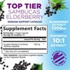 Elderberry Capsules 1200mg Immune System Support Sambucus Nigra Extract - 120 Capsules By Nature's Nutrition - 2 of 4