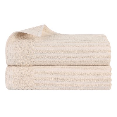 Modern Ribbed Cotton  Assorted Towel Set by Blue Nile Mills