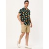 Lars Amadeus Men's Short Sleeves Button Down Summer Color Block Printed Shirt - 4 of 4