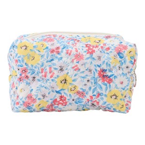 Unique Bargains Women Colored Flowers Makeup Bag 1 Pc - 1 of 3