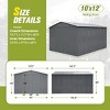 Bencmate Storage Sheds Hinge Outside Storage Room With All-Weather Design Metal Tool Shed For Backyard, Patio, Lawn, Gray, 141.75"*117.72"*79.92" - 3 of 4