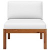 Garden Lounge Set Cream White, Black Solid Acacia Wood, Rope Medium vidaXL - 4 of 4