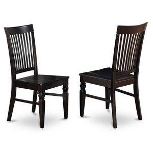 3-Piece Black and Cherry Finish Solid Wood Top - Dining Room Set - Seats 4 - 1 of 4