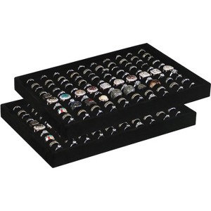 2-Piece Stackable 24-Grid Jewelry Organizer Tray Set for Multiple Jewelry Types - 1 of 4