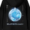 Superman 2025 Fortress Of Solitude Adult Black Long Sleeve Hooded Sweatshirt - 3 of 4