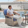 Buenhomino Patio Furniture Set with 5-inch Thick Cushion, Outdoor High Back Swivel Rocker Patio Chairs, 6PCS Wicker Conversation Set for Deck, Yard - 4 of 4
