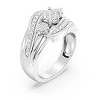 GILDED Statement Ring Band in 14KT Gold Plated & 925 Sterling Silver for Women in 1/4, 1/2, 3/4 Carat Total Weight Lab Grown Diamond | Size 7 - 2 of 4
