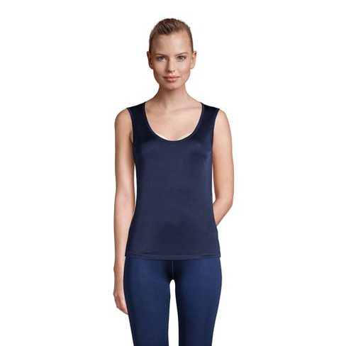 Lands' End Women's Petite Silk Interlock Thermal Long Underwear Base Layer Tank  Top : Target