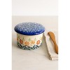 Blue Rose Polish Pottery M136 Manufaktura French Butter Dish - 4 of 4
