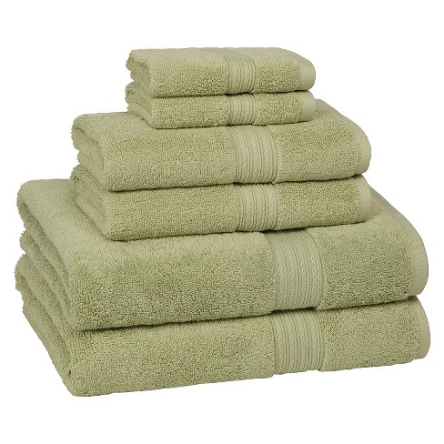 6pc Signature Solid Bath Towel Set Celery - Cassadecor ...