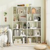 Tangkula 5-Tier Geometric Bookcase 63” Tall Freestanding Bookshelf with 10 Open Cubbies White - 4 of 4