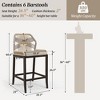 Arceso 26.5"H Counter Height Bar Stools , Boho-Style Rattan Chairs - 4 of 4