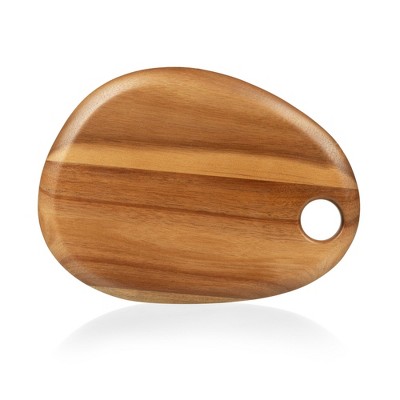 Pebble Shaped Acacia Wood Serving Board 12" x 9"