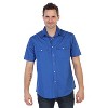 Gioberti Men's Casual Western Solid Short Sleeve Shirt With Pearl Snaps - 2 of 4
