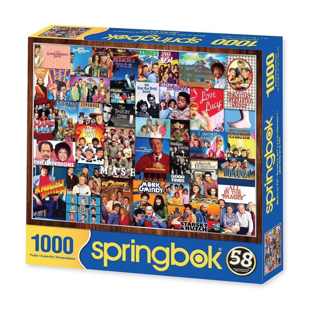 Photos - Jigsaw Puzzle / Mosaic Springbok What's on TV? Jigsaw Puzzle - 1000pc: Pop Culture Memory Skills 1000 Piece Puzzle 