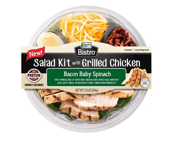 Ready Pac Foods Grilled Chicken Bacon Baby Spinach Salad Kit - 12.5oz