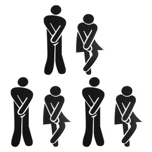 Unique Bargains Self-Adhesive Decor Business Men Women Restroom Sign 3 Set - 1 of 4