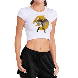 Women's Superman 2025 Hawkgirl Cap Sleeve Baby Rib Crop Top - 1 of 4