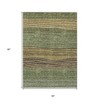 Olive Green And Chocolate Striped Washable Indoor Outdoor Area Rug - 3 of 4