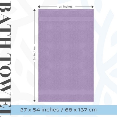 Lavender Heavyweight Cotton Quick-Dry Bath Towel Set of 4