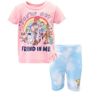 Disney Moana Winnie the Pooh Lion King Pixar Toy Story Lilo & Stitch T-Shirt & Shorts Outfit Set Little Kid to Big Kid - 1 of 4