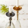 tag Black Iron Taper Candle Holder - Elegant Bottle Stopper Design, 5.5" H x 3" L x 3" W, Perfect for Everyday Use - 2 of 2