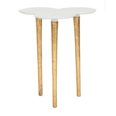 Aria Accent Table- White/Gold - Safavieh