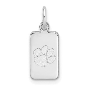 Black Bow Jewelry Sterling Silver Clemson Tigers NCAA Extra Small Pendant - 1 of 4