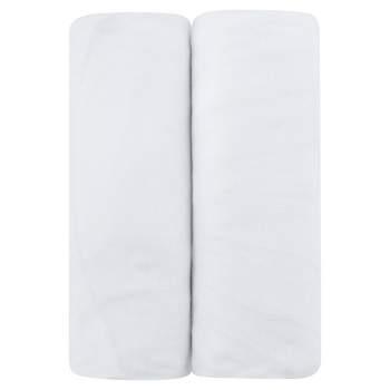 Ely's & Co. Baby Fitted Bassinet  Sheet   100% Combed Jersey Cotton  2 Packs Gender Neutral