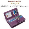 Women’s Wallet Leather Wristlet – RFID Blocking Large Capacity Credit Card Holder with Zipper Pocket, Multiple Compartments & Phone Slot - 3 of 4