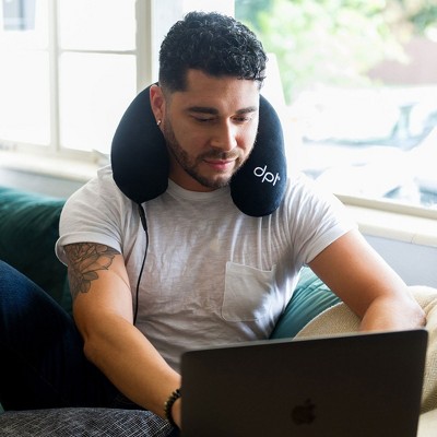 Black Memory Foam LED Light Therapy Neck Pillow