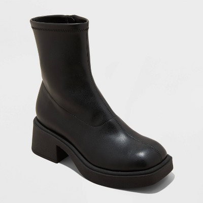 Black open toe booties target best sale