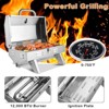 ROVSUN 1/2 Burner Portable Propane Gas Grill, Stainless Steel Tabletop Outdoor Cooking Grill for Picnic Camping RV Tailgating Patio Garden BBQ - 4 of 4