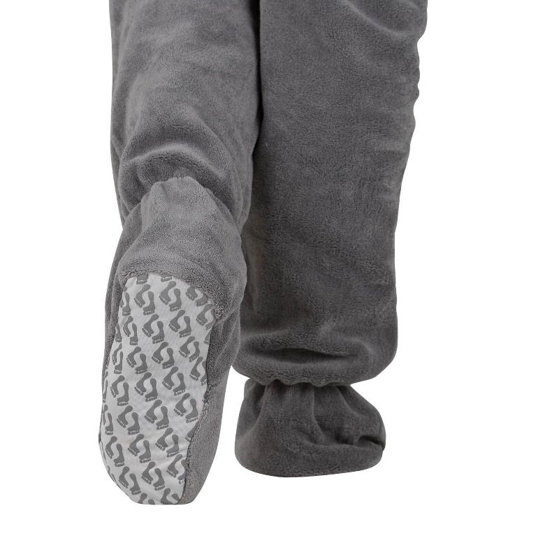 Footed Pajamas - Howling Moon Infant Hoodie Chenille Onesie, 3 of 4