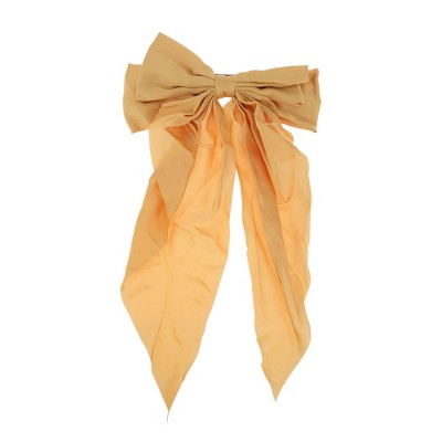 Unique Bargains Bow Ribbon French Barrette Hair Clips 1 Pc