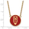Black Bow Jewelry 14k Yellow Gold Plated Sterling Silver Chi Omega Greek Life Necklace 18 Inch - 2 of 4
