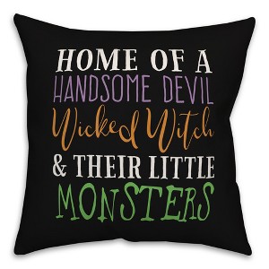 Creative Products Wicked Witch Handsome Devil 16x16 Indoor / Outdoor Pillow - 1 of 3