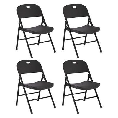 SKONYON Portable Folding Chair Set with Durable Steel Frame 4 Pack and 6 Pack