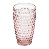 Gibson 6 Piece Hobnail Handmade Glass Tumbler Set in Pink - 3 of 4