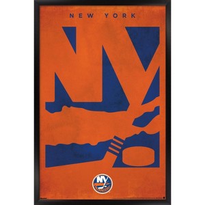 Trends International NHL New York Islanders - Logo 25 Framed Wall Poster Prints - 1 of 4