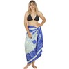 LA LEELA Women's Cover-Up Bathing Suit Coverups Wraps Beach Cover Up Swimwear Vacation Swimsuit Long Beachwear Bikinis Pareos Summer Sarong One Size - 2 of 4
