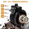 DOMETOUR Collapsible 140L Wagon Cart w/ Canopy, Brake & Cooler Bag, Foldable All-Terrain Wagon for Camping, Beach & Shopping - 3 of 4