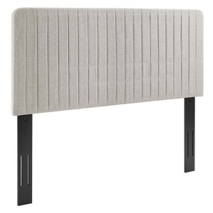 Modway Milenna Channel Tufted Upholstered Fabric King/California King Headboard Gray - 1 of 4