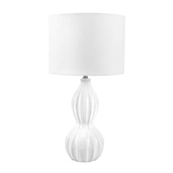 nuLOOM Cary Ceramic 30" Table Lamp Lighting - Cream 30" H x 15" W x 15"D