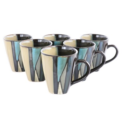 Gibson Our Table Landon 6 Piece 15oz Reactive Glaze Coffee Cup Set In  Truffle Grey : Target