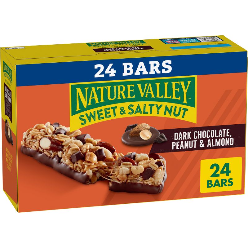 Nature Valley Sweet and Salty Dark Chocolate Peanut and Almond - 24ct, 1 of 9