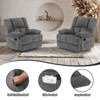 Lirago,Gray,Compact Swivel Rocker Recliner Chair for Adults -Black Metal Frame for Small Spaces - 3 of 4